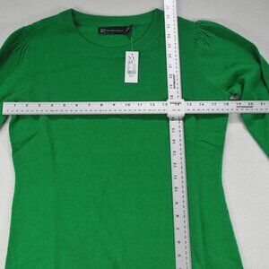NY&C Women's Knit Blouse S Long Sleeve Green NWT